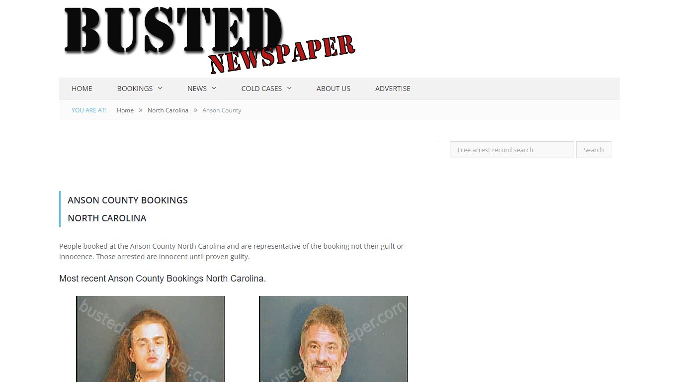 Anson County, NC Mugshots - BUSTEDNEWSPAPER.COM